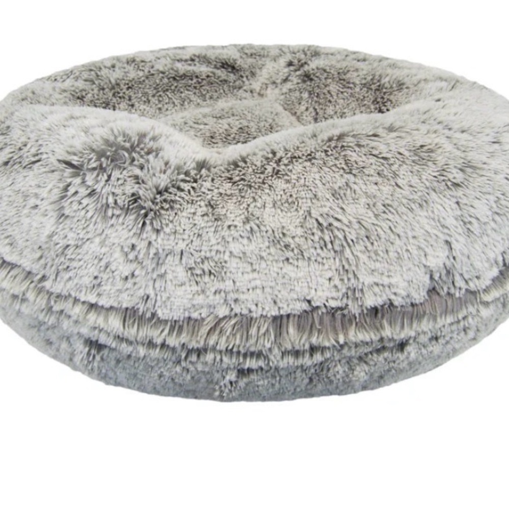 Bessie + Barnie Frosted Snow Bagel Bed Small New Pet Bed